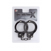 Чёрные наручники из листового металла BONDX METAL CUFFS BLACK - Dream Toys - купить с доставкой в Жуковском