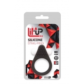 Чёрное эрекционное кольцо LIT-UP SILICONE STIMU RING 1 BLACK - Dream Toys - в Жуковском купить с доставкой
