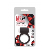 Чёрное эрекционное виброкольцо LIT-UP SILICONE STIMU RING 3 BLACK - Dream Toys - в Жуковском купить с доставкой