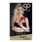 Пластиковая метелочка с красными пёрышками Small Feather Tickler - 32 см. - Blush Novelties - купить с доставкой в Жуковском