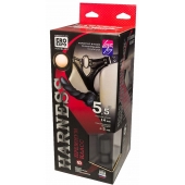 Пояс харнесс премиум класса WOMAN SIMPLEX(S) с 3 черными насадками - LOVETOY (А-Полимер) - купить с доставкой в Жуковском