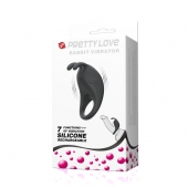 Чёрное эрекционное кольцо с вибрацией Rabbit Vibrator - Baile - в Жуковском купить с доставкой