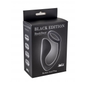 Чёрное эрекционное кольцо с анальной пробкой Button Anal Plug - Lola Games - в Жуковском купить с доставкой