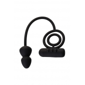 Чёрное эрекционное кольцо с вибропулькой и анальным хвостом - Erotist Adult Toys - в Жуковском купить с доставкой