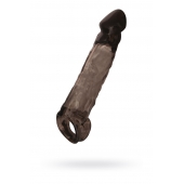 Чёрная насадка на пенис Tс подхватом - 19,5 см. - ToyFa - в Жуковском купить с доставкой