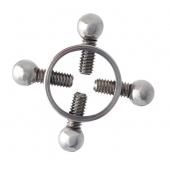 Серебристые зажимы для сосков на винтах - ToyFa - купить с доставкой в Жуковском