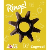 Чёрное эрекционное кольцо Rings Cogweel - Lola Games - в Жуковском купить с доставкой