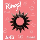 Чёрное эрекционное кольцо Rings Cristal - Lola Games - в Жуковском купить с доставкой