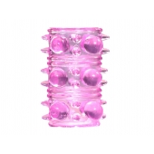 Розовая насадка на пенис Rings Armour - Lola Games - в Жуковском купить с доставкой