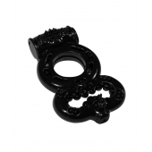 Чёрное эрекционное кольцо Rings Treadle с подхватом - Lola Games - в Жуковском купить с доставкой