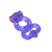 Фиолетовое эрекционное кольцо Rings Treadle с подхватом - Lola Games - в Жуковском купить с доставкой