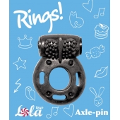 Черное эрекционное кольцо с вибрацией Rings Axle-pin - Lola Games - в Жуковском купить с доставкой