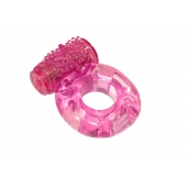 Розовое эрекционное кольцо с вибрацией Rings Axle-pin - Lola Games - в Жуковском купить с доставкой