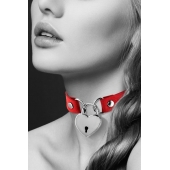 Красный чокер с замком в форме сердца - Bijoux Pour Toi - купить с доставкой в Жуковском
