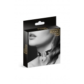 Черный чокер с замком в форме сердца - Bijoux Pour Toi - купить с доставкой в Жуковском