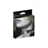 Чёрный чокер с кольцом в форме сердца - Bijoux Pour Toi - купить с доставкой в Жуковском