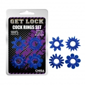 Набор из 4 синих колец Get Lock - Chisa - в Жуковском купить с доставкой