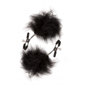 Зажимы для сосков с пухом FEATHERED NIPPLE CLAMPS - Blush Novelties - купить с доставкой в Жуковском