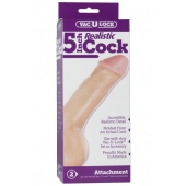 Насадка-реалистик для трусиков Vac-U-Lock 5  Realistic - 12,7 см. - Doc Johnson - купить с доставкой в Жуковском