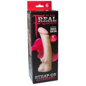 Телесная насадка REAL Standard с усиками на основании - 19 см. - LOVETOY (А-Полимер) - купить с доставкой в Жуковском