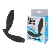 Чёрный вибростимулятор простаты Sex Expert Vibe Pleasure - Sex Expert - в Жуковском купить с доставкой