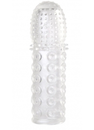 Прозрачная закрытая гелевая насадка - 13,5 см. - Toyfa Basic - в Жуковском купить с доставкой