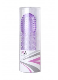 Насадка гелевая фиолетовая с точками, шипами и наплывами - 13,5 см. - Toyfa Basic - в Жуковском купить с доставкой