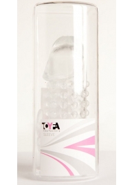 Гелевая прозрачная насадка с 2 отростками - 13 см. - Toyfa Basic - в Жуковском купить с доставкой