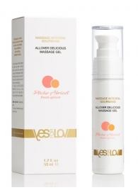 Универсальный массажный гель-смазка Allover Delicious Massage Gel с ароматом персика и аброкоса - 50 мл. - YESforLOV - купить с доставкой в Жуковском