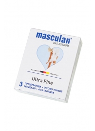 Ультратонкие презервативы Masculan Ultra Fine с обильной смазкой - 3 шт. - Masculan - купить с доставкой в Жуковском