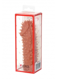 Телесная насадка на фаллос с имитацией шипов KOKOS Extreme Sleeve 07 - 14,7 см. - KOKOS - в Жуковском купить с доставкой