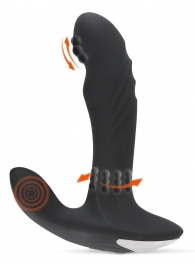 Черный вибромассажер простаты с функцией римминга Plug with Perineum Stimulator - 16,6 см. - Orion - в Жуковском купить с доставкой