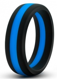 Черно-синее эрекционное кольцо Silicone Go Pro Cock Ring - Blush Novelties - в Жуковском купить с доставкой
