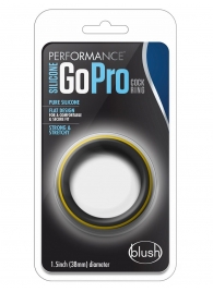 Черно-желтое силиконовое эрекционное кольцо Silicone Go Pro Cock Ring - Blush Novelties - в Жуковском купить с доставкой