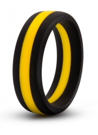 Черно-желтое силиконовое эрекционное кольцо Silicone Go Pro Cock Ring - Blush Novelties - в Жуковском купить с доставкой