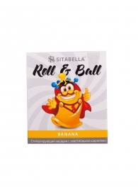 Стимулирующий презерватив-насадка Roll   Ball Banana - Sitabella - купить с доставкой в Жуковском