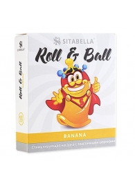 Стимулирующий презерватив-насадка Roll   Ball Banana - Sitabella - купить с доставкой в Жуковском