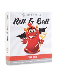 Стимулирующий презерватив-насадка Roll   Ball Cherry - Sitabella - купить с доставкой в Жуковском