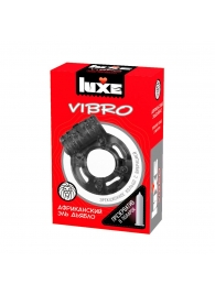 Чёрное эрекционное виброкольцо Luxe VIBRO  Африканский Эль Дьябло  + презерватив - Luxe - в Жуковском купить с доставкой
