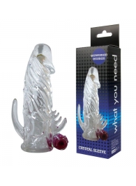 Закрытая прозрачная вибронасадка на пенис Crystal Sleeve Vibe - Erowoman-Eroman - в Жуковском купить с доставкой