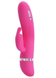 Розовый вибратор Ingram с электростимуляцией - 19,2 см. - Baile - купить с доставкой в Жуковском