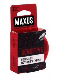 Ультратонкие презервативы в железном кейсе MAXUS Sensitive - 3 шт. - Maxus - купить с доставкой в Жуковском