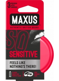Ультратонкие презервативы в железном кейсе MAXUS Sensitive - 3 шт. - Maxus - купить с доставкой в Жуковском