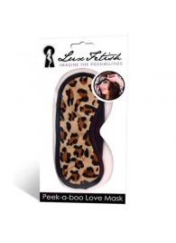 Леопардовая маска на глаза Peek-a-Boo - Lux Fetish - купить с доставкой в Жуковском