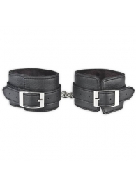 Черные фиксаторы для ног на цепи с мехом внутри - Lux Fetish - купить с доставкой в Жуковском