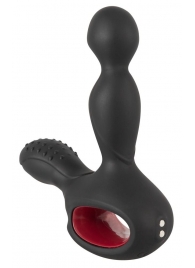 Черный вибромассажер простаты с нагревом и ротацией Prostate Plug - 14,5 см. - Orion - в Жуковском купить с доставкой