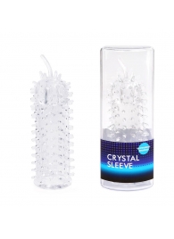Закрытая рельефная насадка Crystal sleeve с усиками - 12 см. - Erowoman-Eroman - в Жуковском купить с доставкой