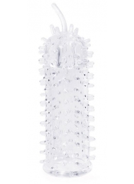 Закрытая рельефная насадка Crystal sleeve с усиками - 12 см. - Erowoman-Eroman - в Жуковском купить с доставкой