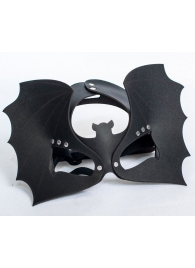 Черная кожаная маска на глаза  Летучая мышь - Sitabella - купить с доставкой в Жуковском