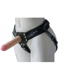 Черный пояс-трусики с двумя насадками  Экзотик-Linda  - 15,5 и 10,5 см. - LOVETOY (А-Полимер) - купить с доставкой в Жуковском